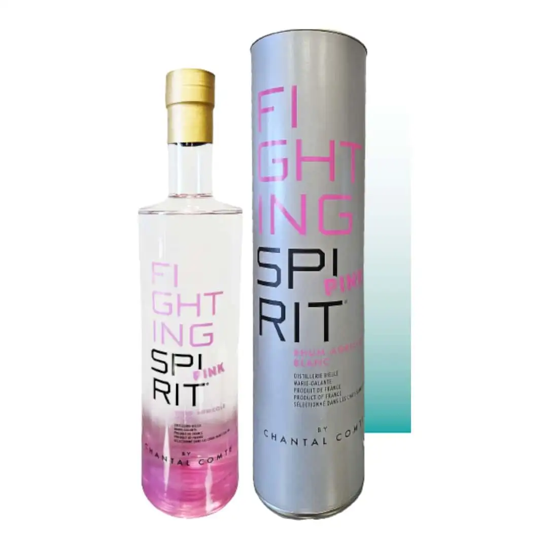 Bottle of Rhum Chantal Comte Fighting Spirit Pink Iles du Vent