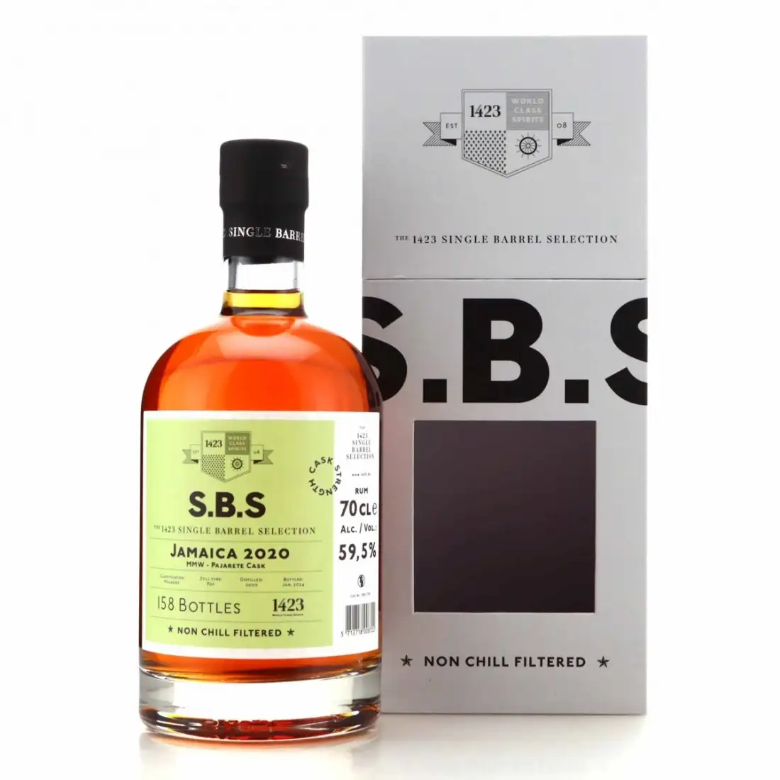 Image of the front of the bottle of the rumS.B.S Jamaica MMW
