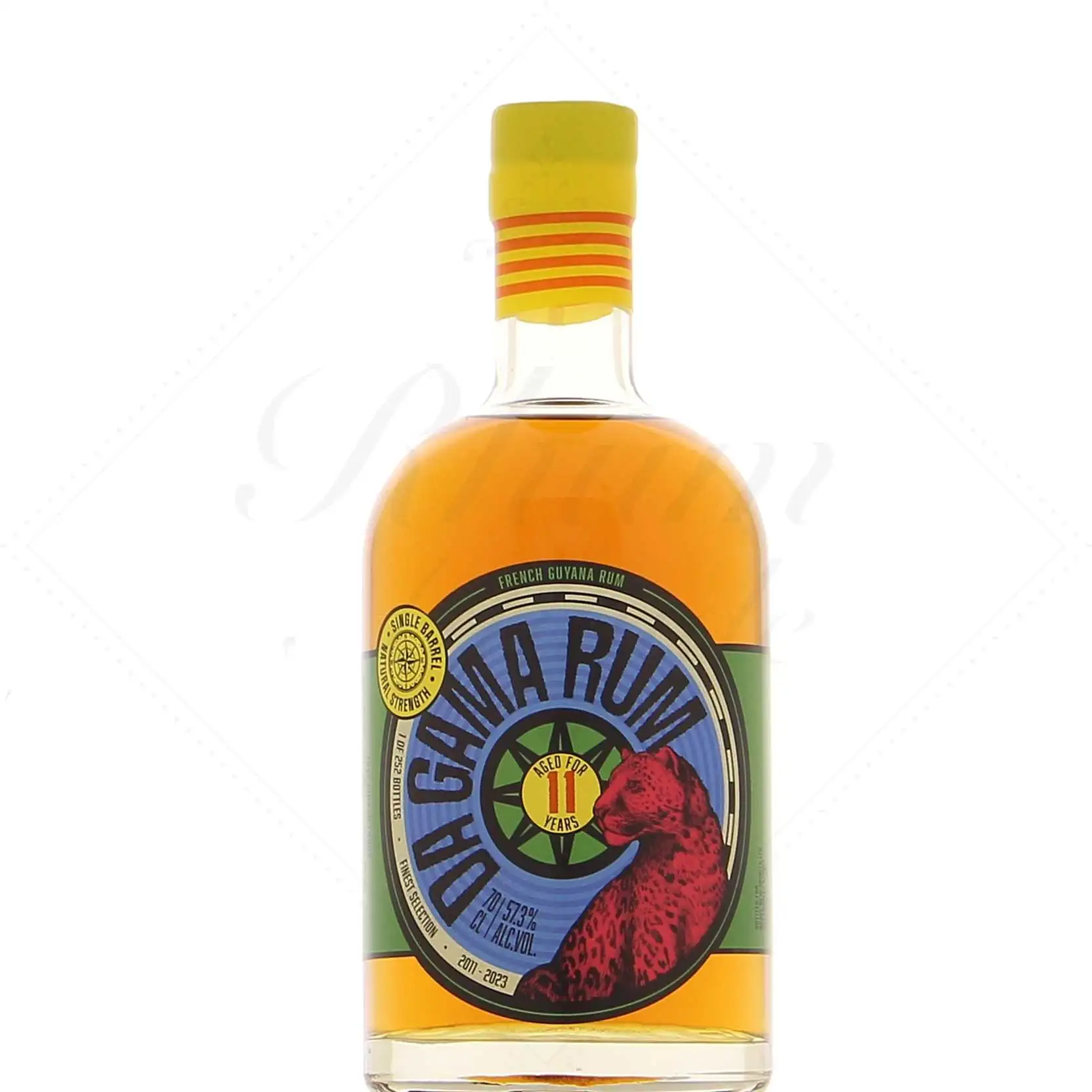Image of the front of the bottle of the rumDa Gama Rum