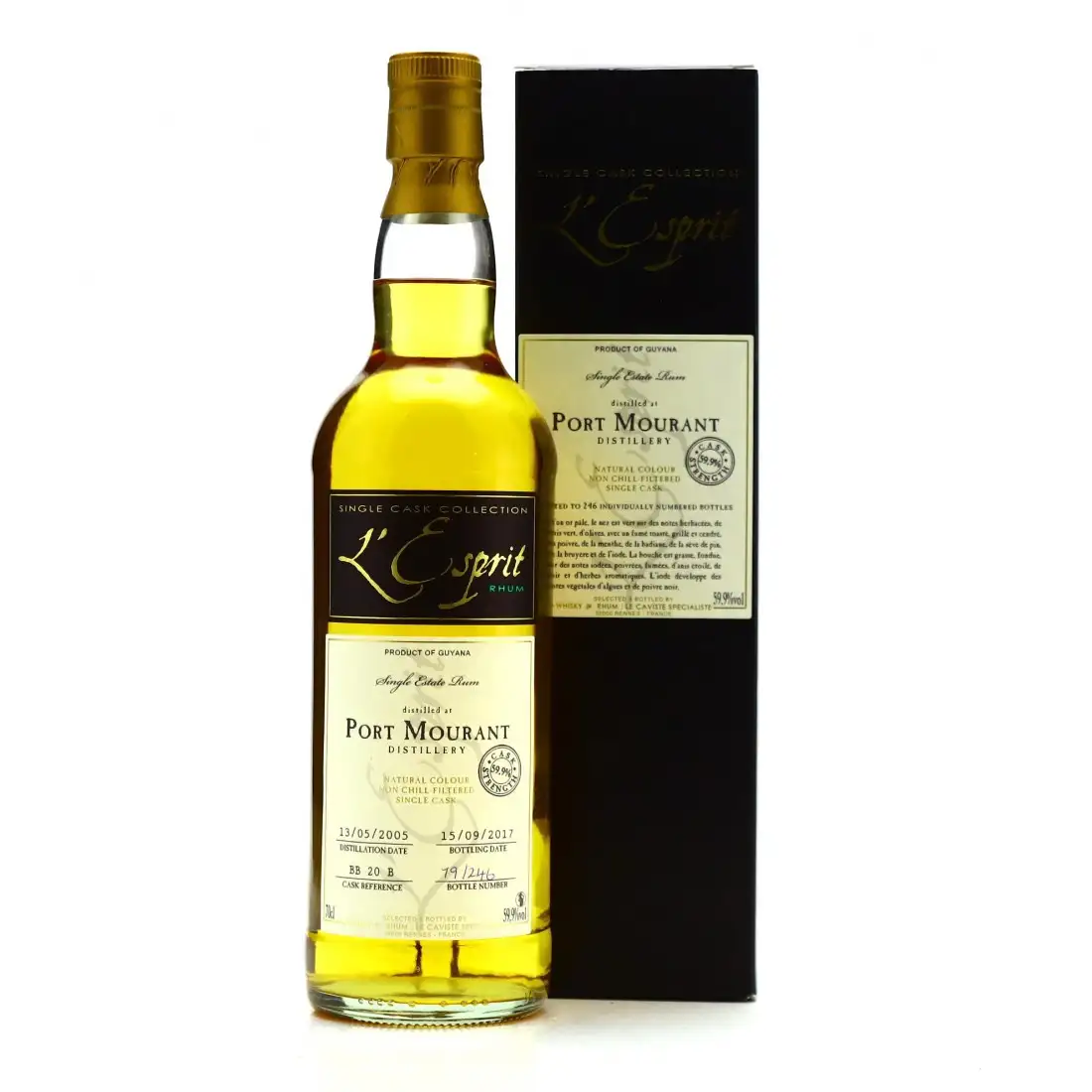 Image of the front of the bottle of the rumL‘Esprit