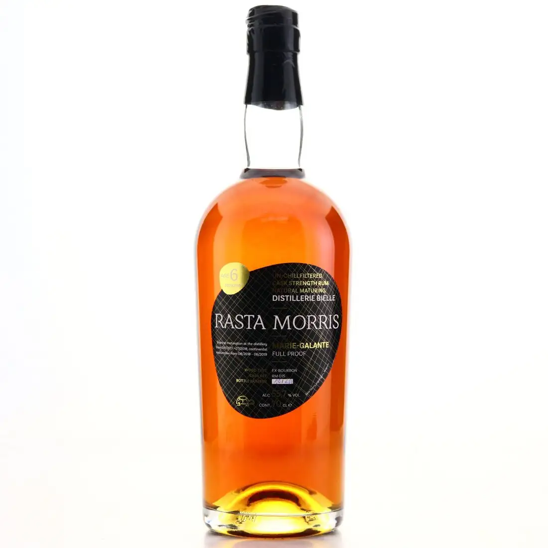 Image of the front of the bottle of the rumRasta Morris Rasta Morris