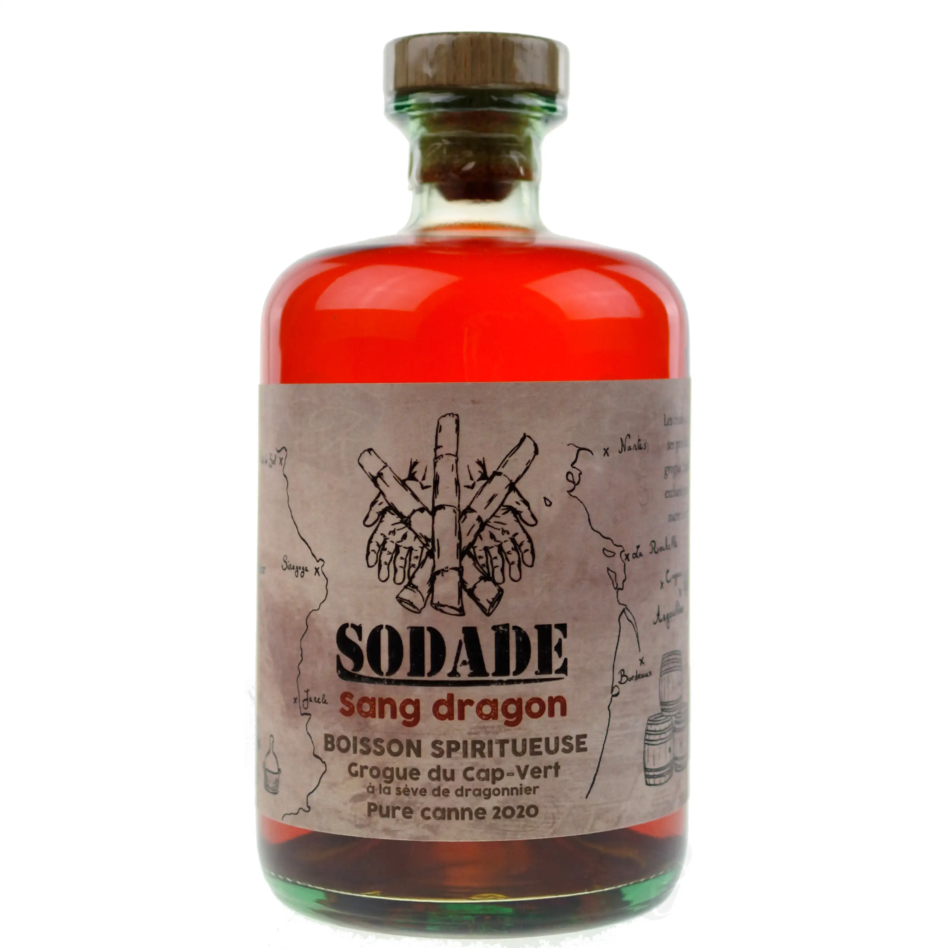 Image of the front of the bottle of the rumSang Dragon