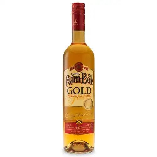 Image of the front of the bottle of the rum Rum-Bar Gold