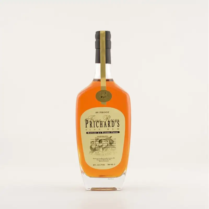 Image of the front of the bottle of the rumPrichard’s Fine Rum