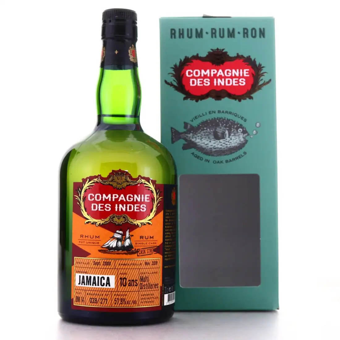 Image of the front of the bottle of the rum Jamaica