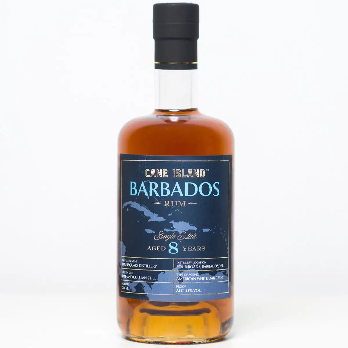 Image of the front of the bottle of the rum Barbados