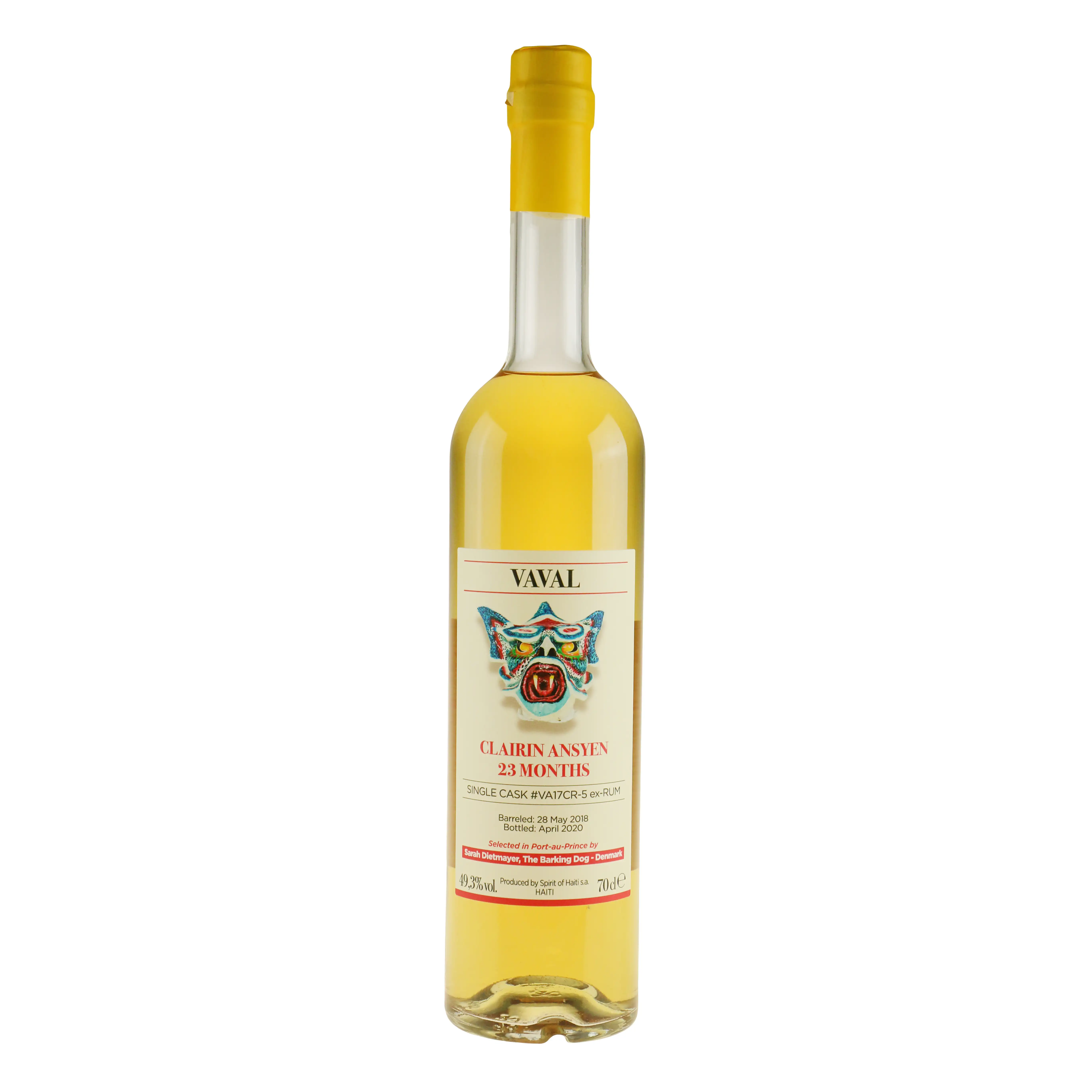 Bottle of La Maison & Velier Arawaks Clairin Vaval Ansyen 23 months (Sarah Dietmayer)