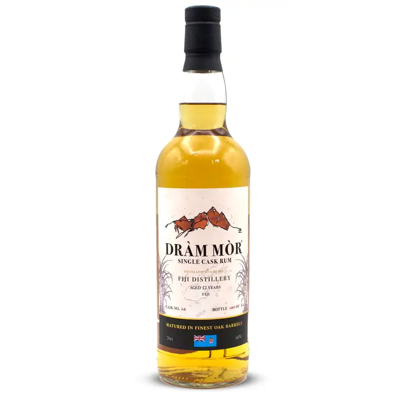 Image of the front of the bottle of the rumFiji