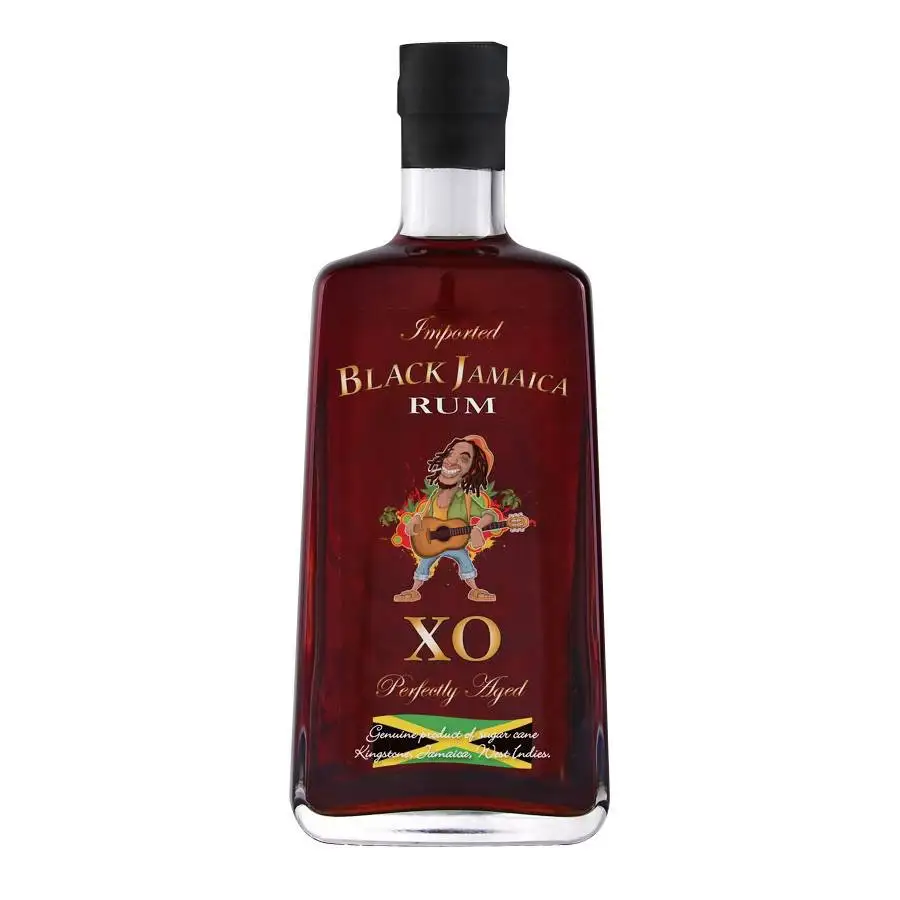 Image of the front of the bottle of the rum Black Jamaica Rum XO