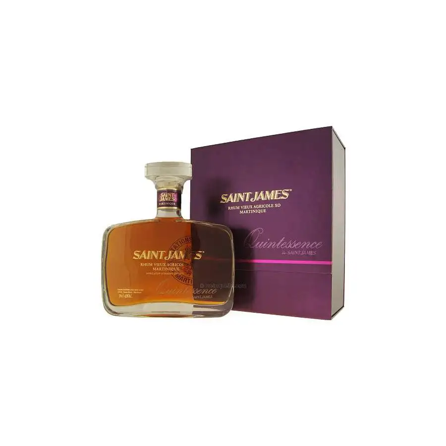Image of the front of the bottle of the rumXO Quintessence