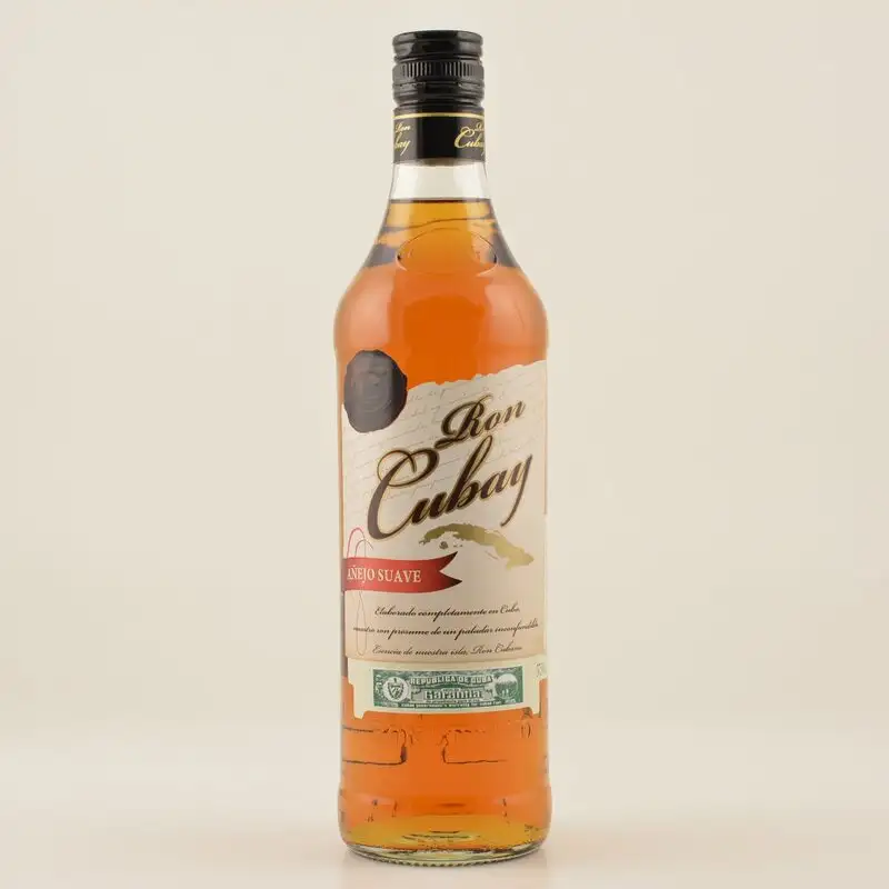 Image of the front of the bottle of the rumRon Cubay Añejo Suave