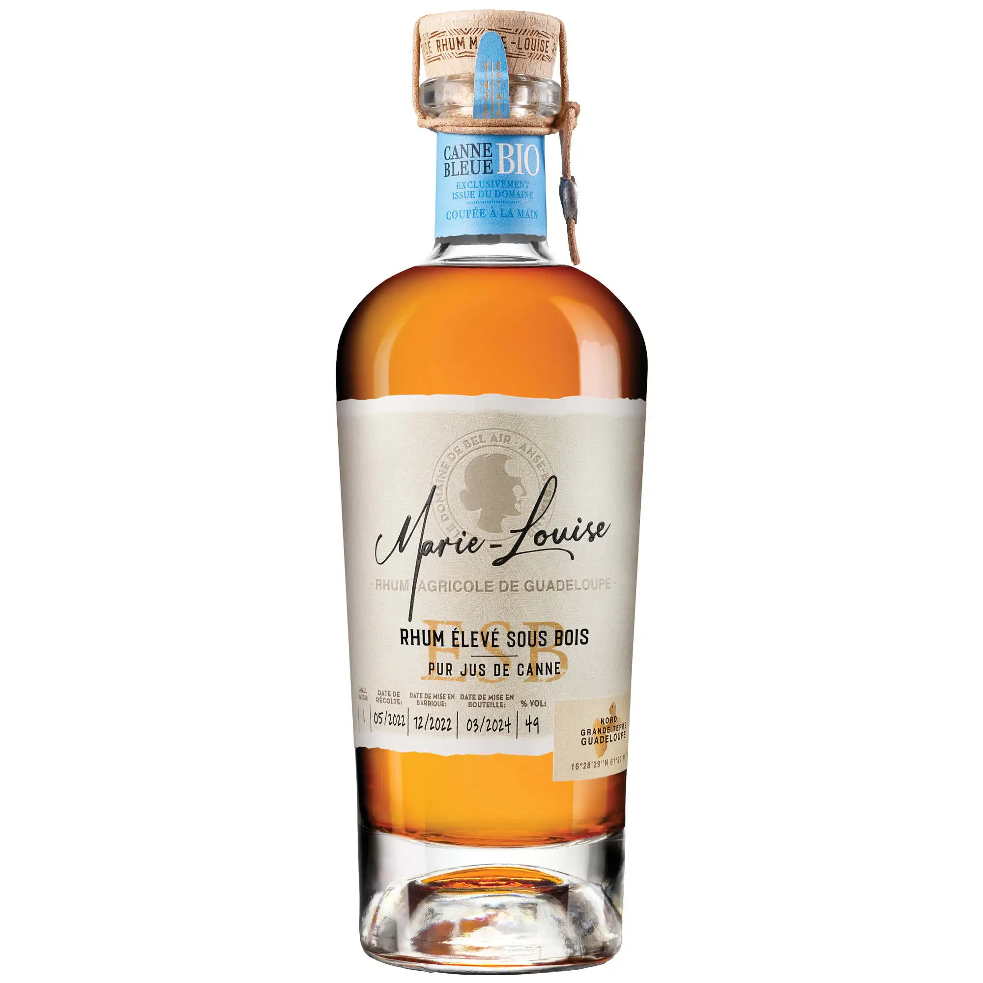 Image of the front of the bottle of the rumMarie Louise Rhum Élevé Sous Bois (Pur Jus de Canne)