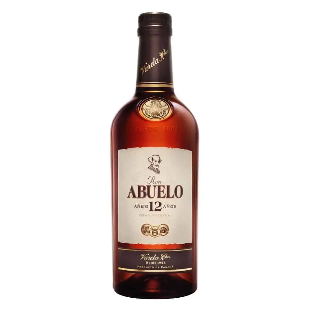 Image of the front of the bottle of the rum Abuelo 12 Años