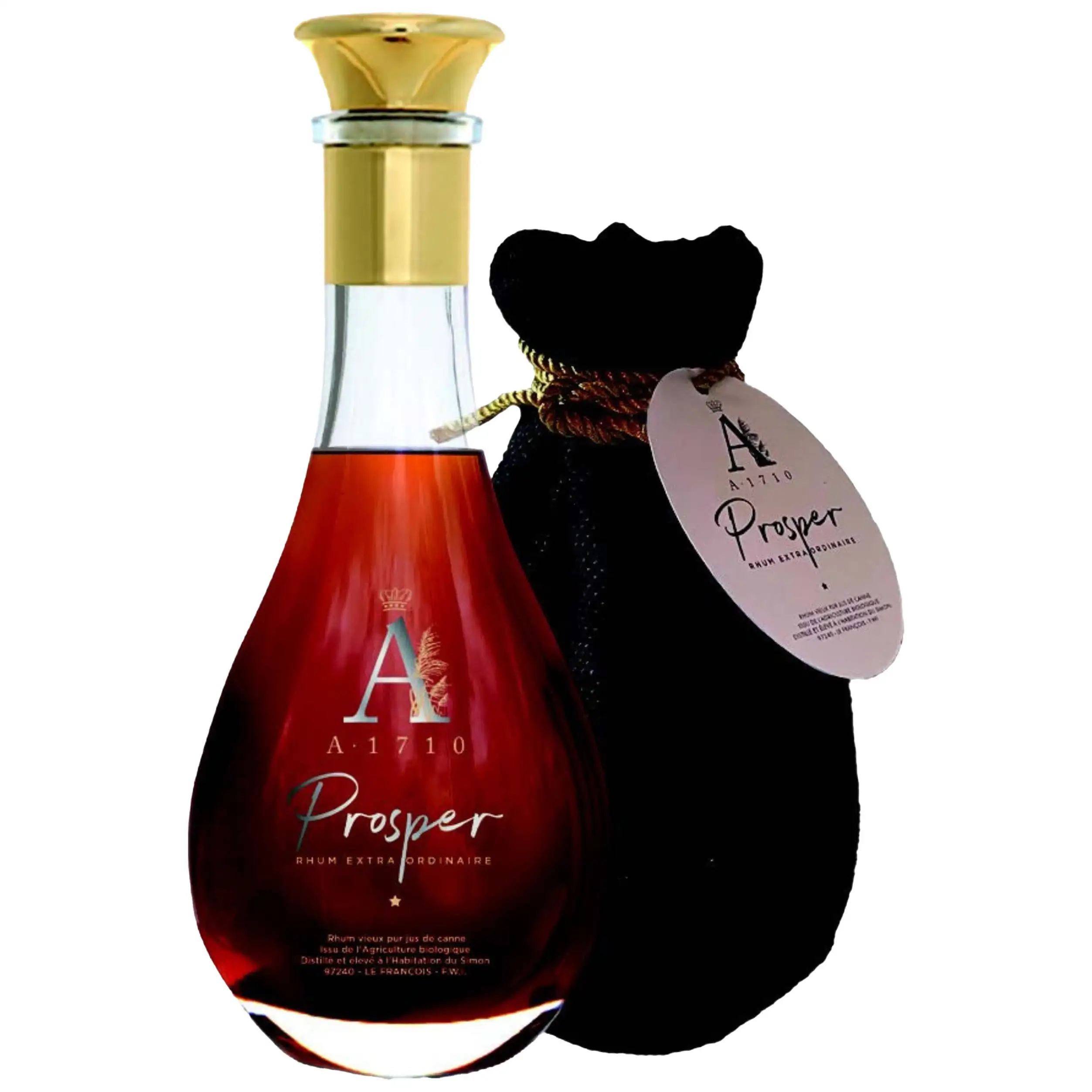 Image of the front of the bottle of the rumA1710 Prosper