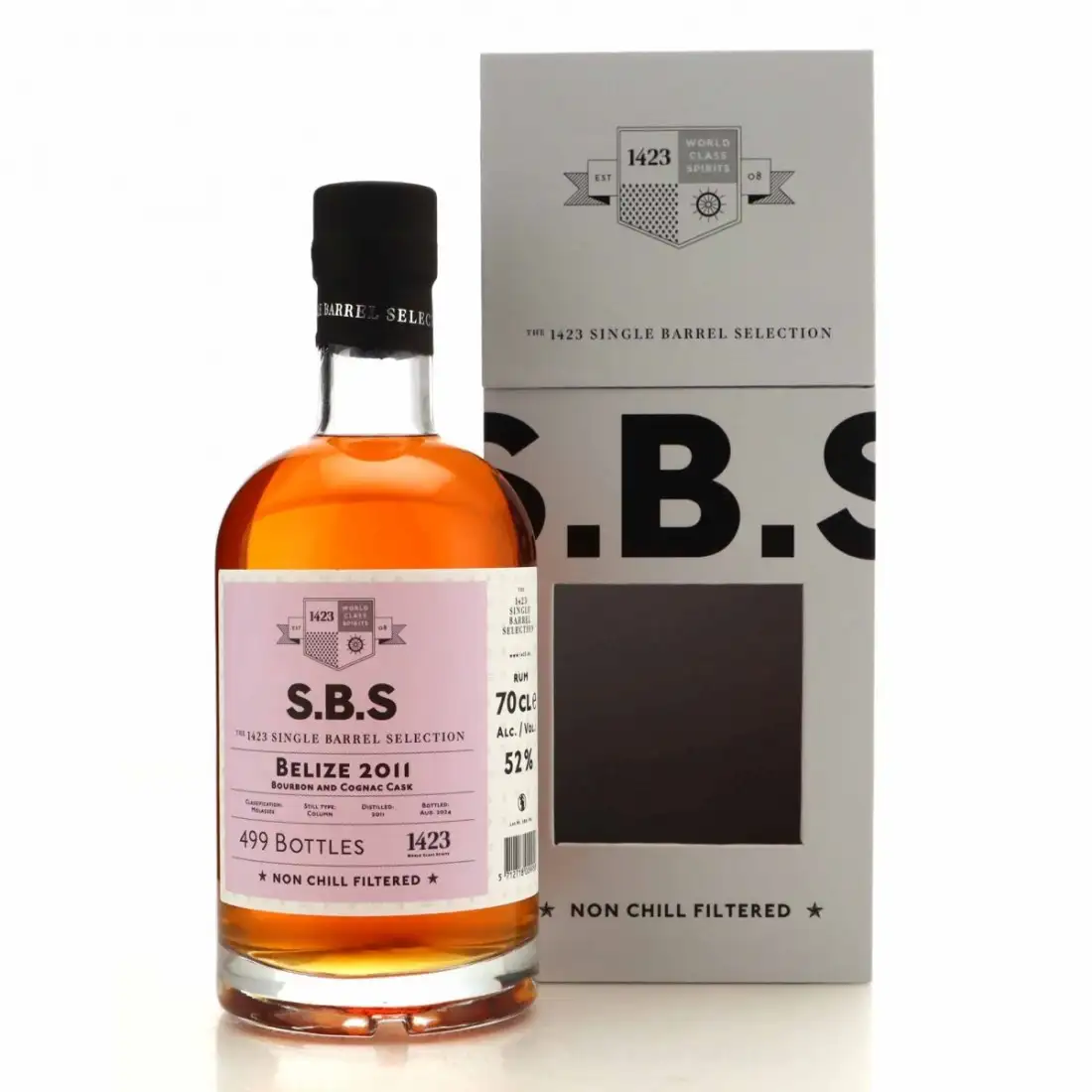 Image of the front of the bottle of the rumS.B.S Belize