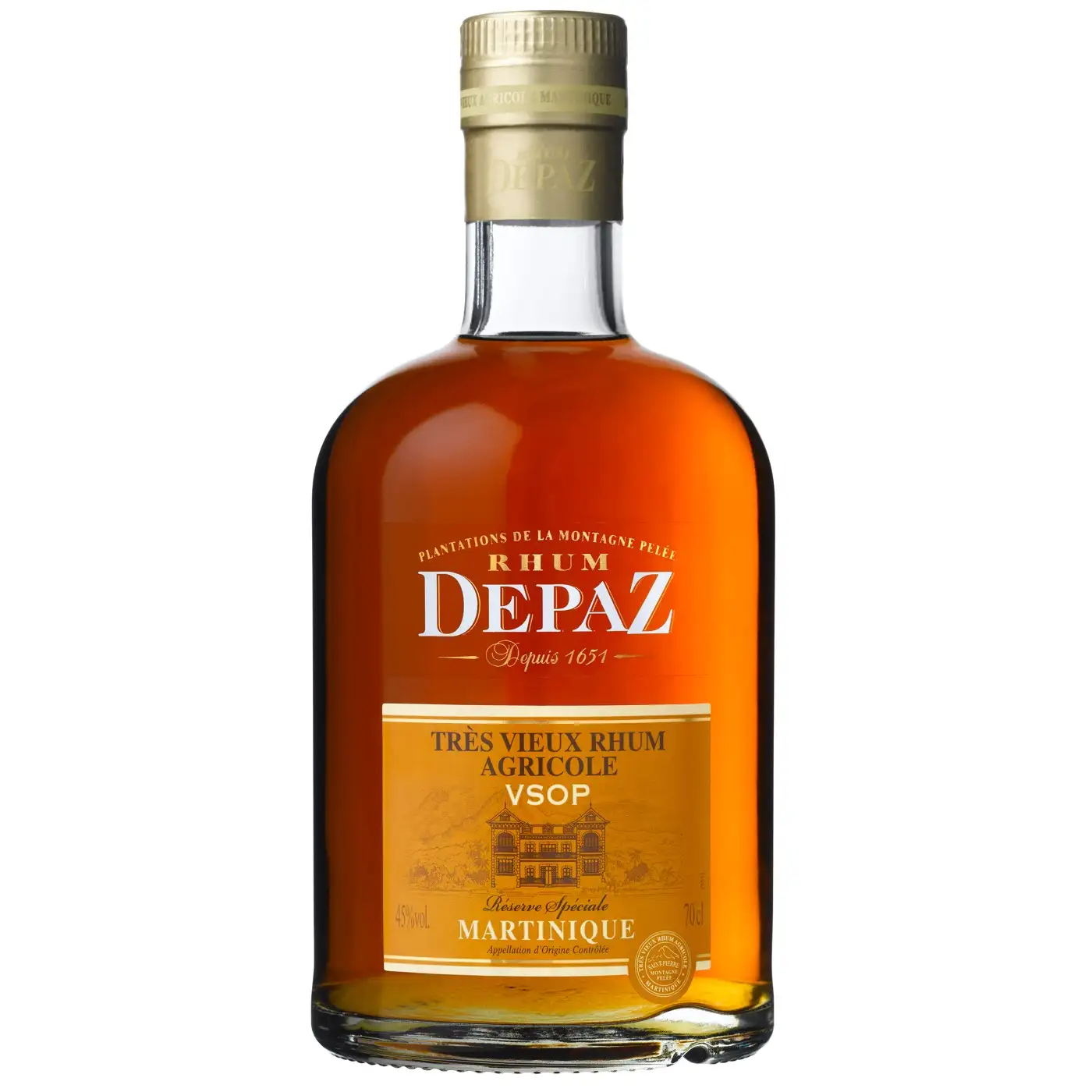 Rhum Vieux Agricole Depaz Plantation Martinique 45° 70cl