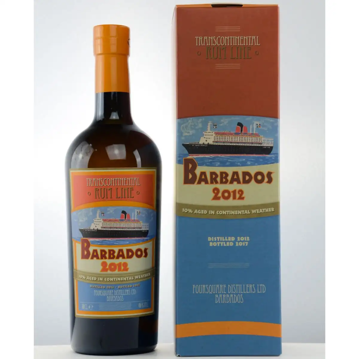 Image of the front of the bottle of the rumBarbados