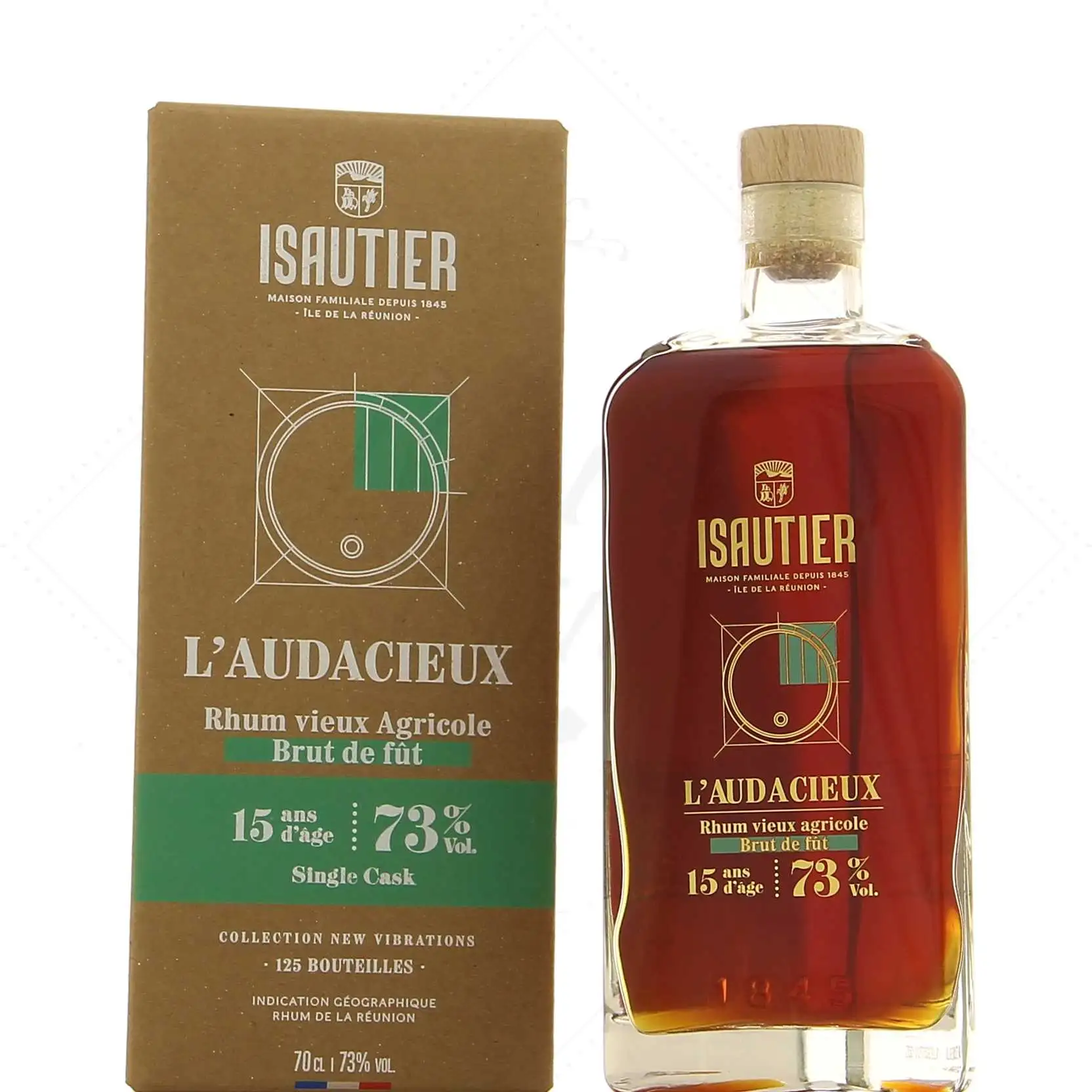 Image of the front of the bottle of the rumL’Audacieux Rhum Vieux Agricole - Brut de fût (LMDW)