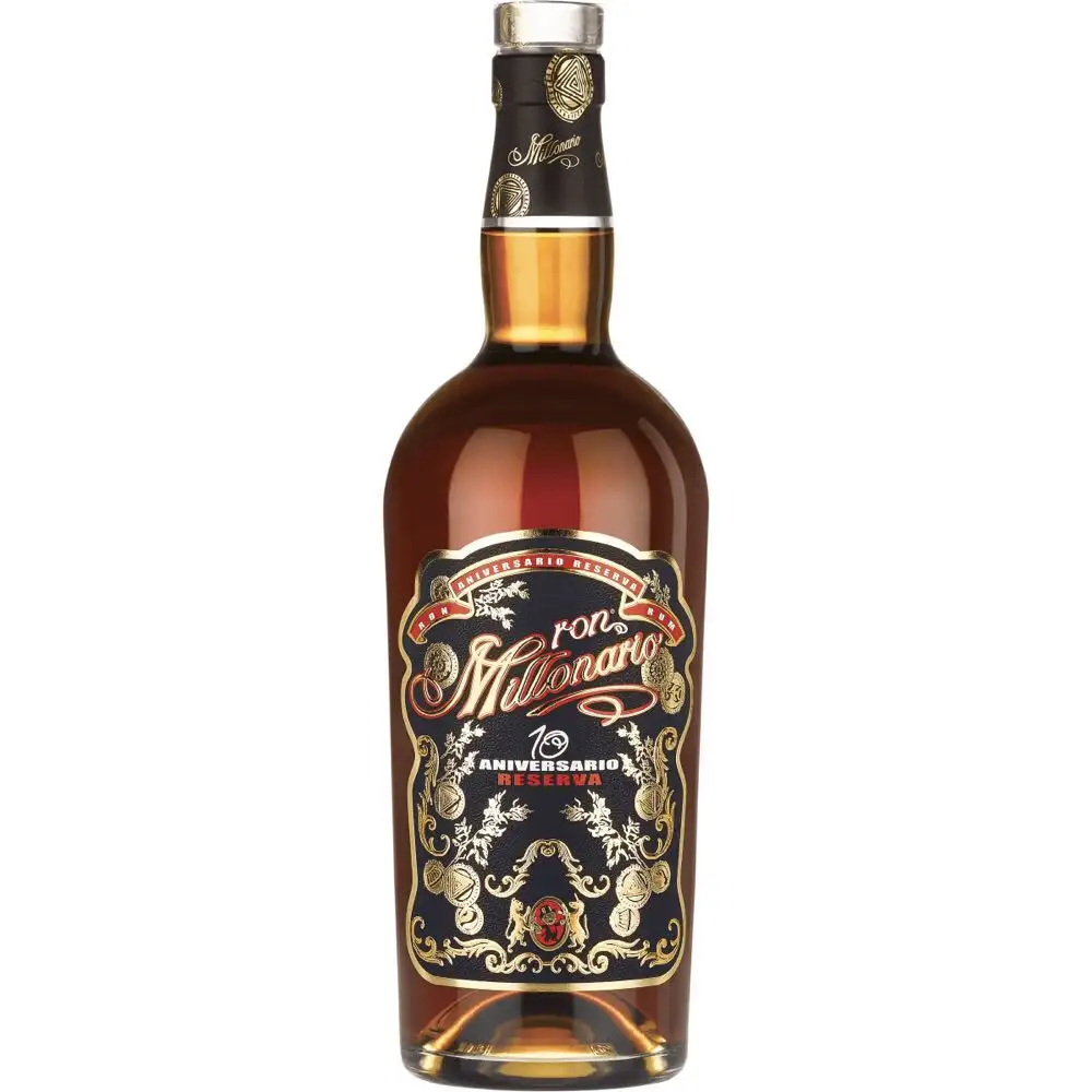 Image of the front of the bottle of the rum Millonario 10 Anniversario Reserva