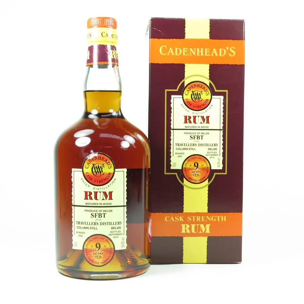 Image of the front of the bottle of the rum SFBT