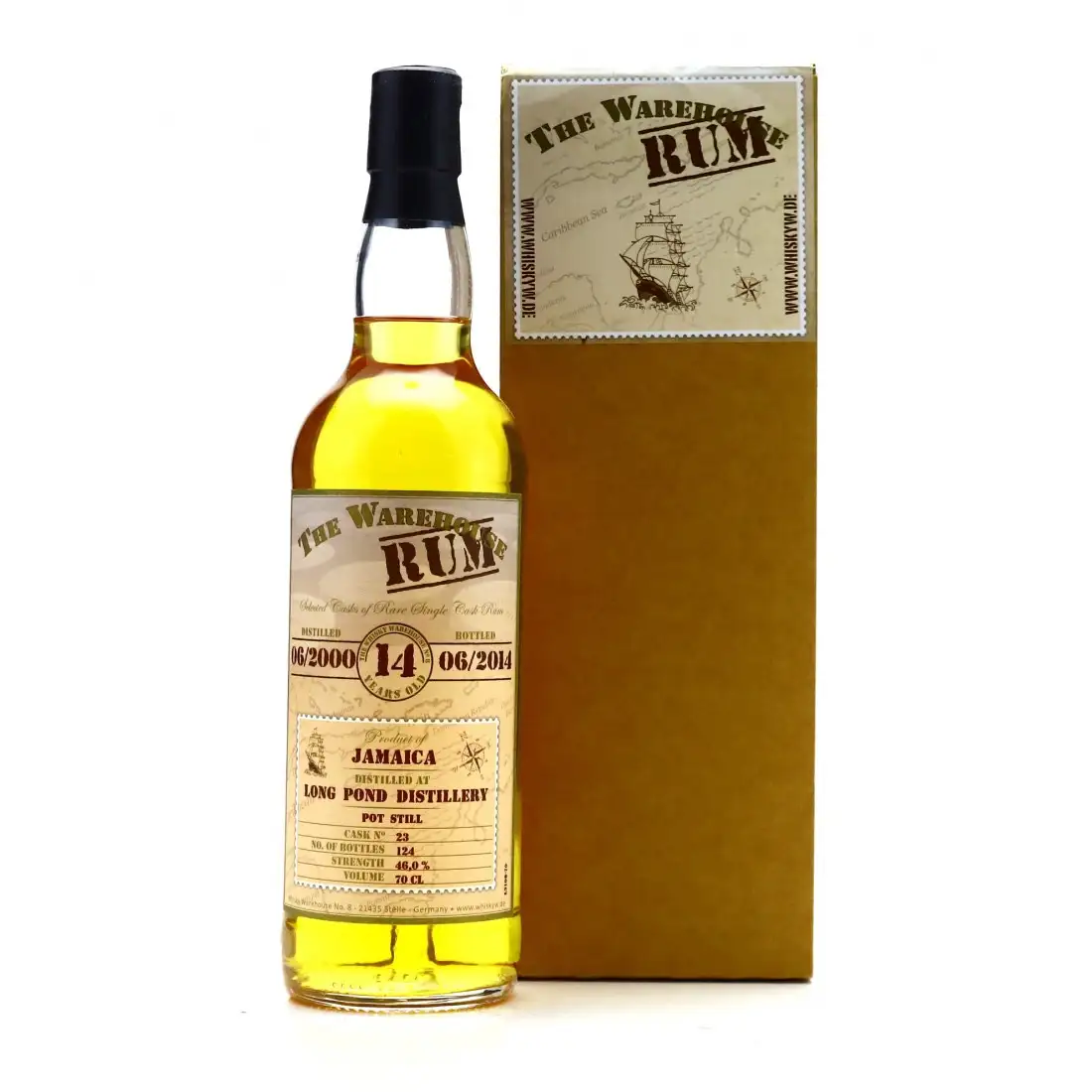 Image of the front of the bottle of the rum 2000