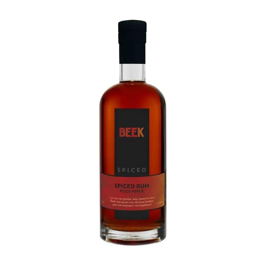 Image of the front of the bottle of the rumSpiced Rum Rode Pepper