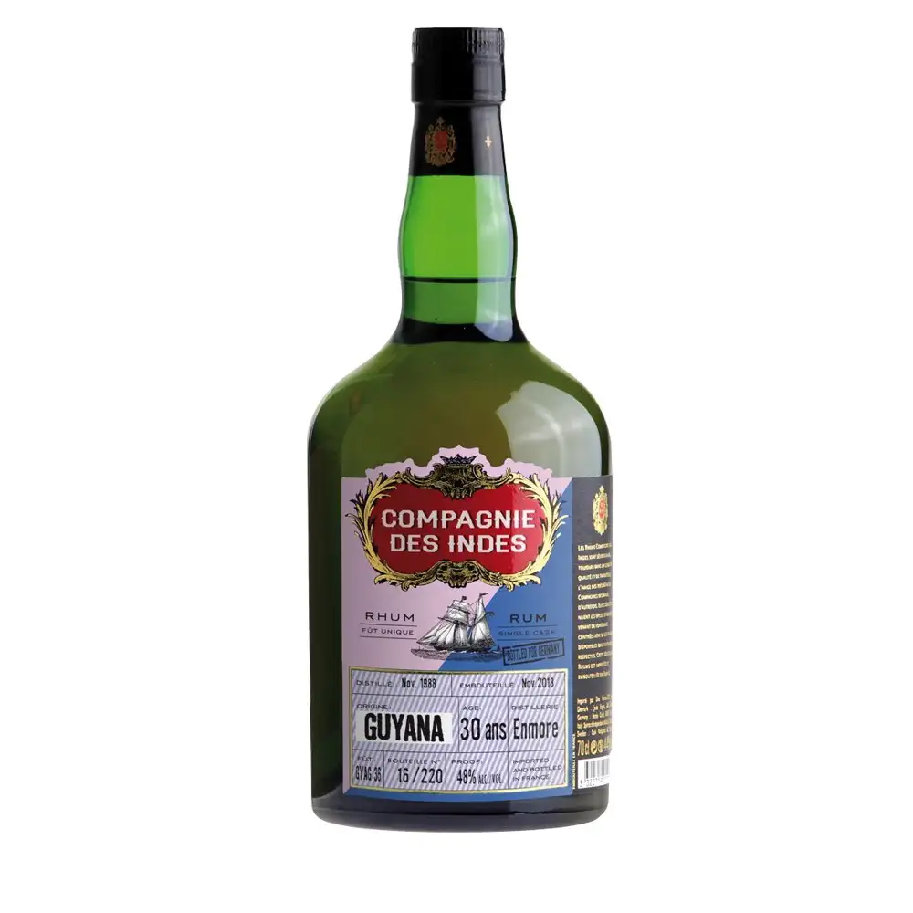 Image of the front of the bottle of the rumGuyana