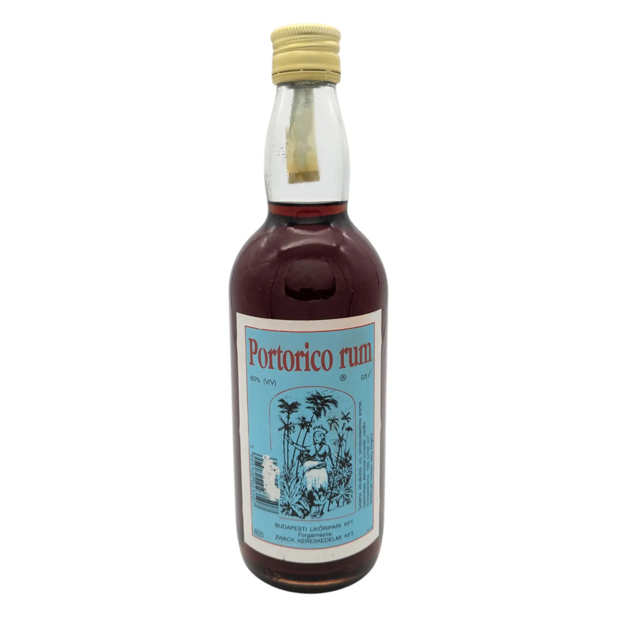 Image of the front of the bottle of the rumPortorico 60
