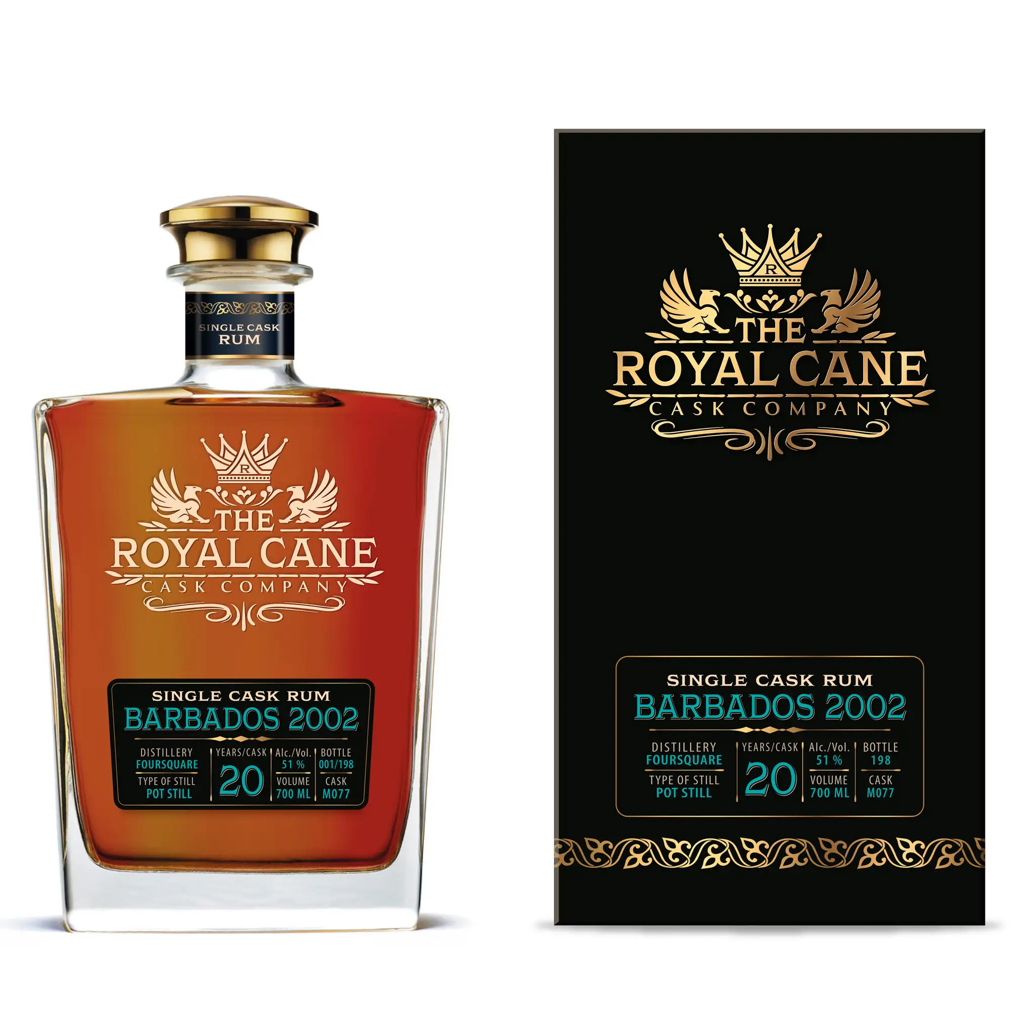 Image of the front of the bottle of the rumThe Royal Cane Cask Company Barbados