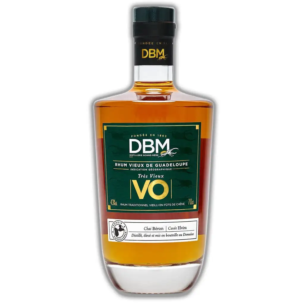 Image of the front of the bottle of the rumDBM Rhum VO Cuvée Elvira