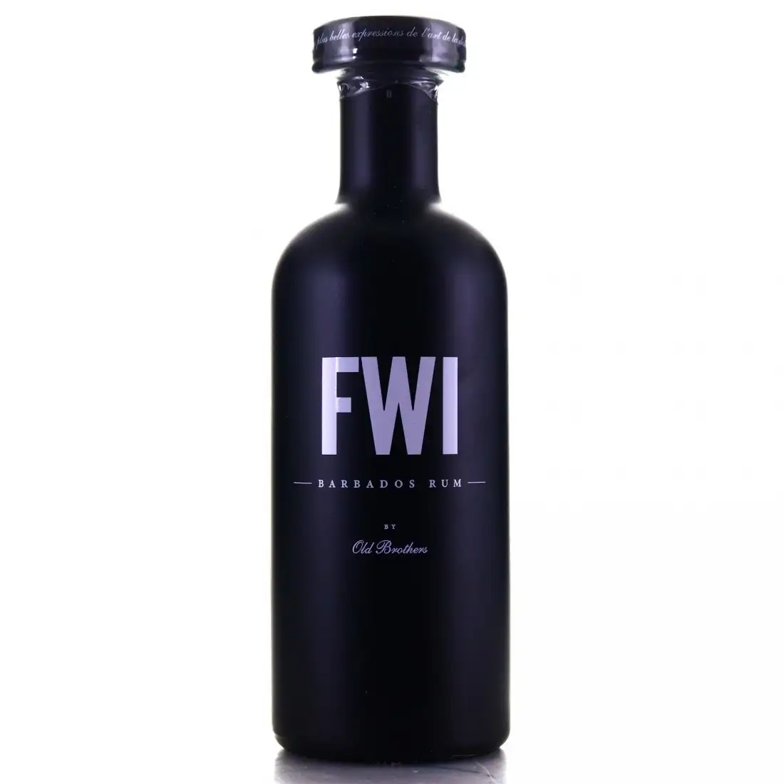 Image of the front of the bottle of the rum FWI
