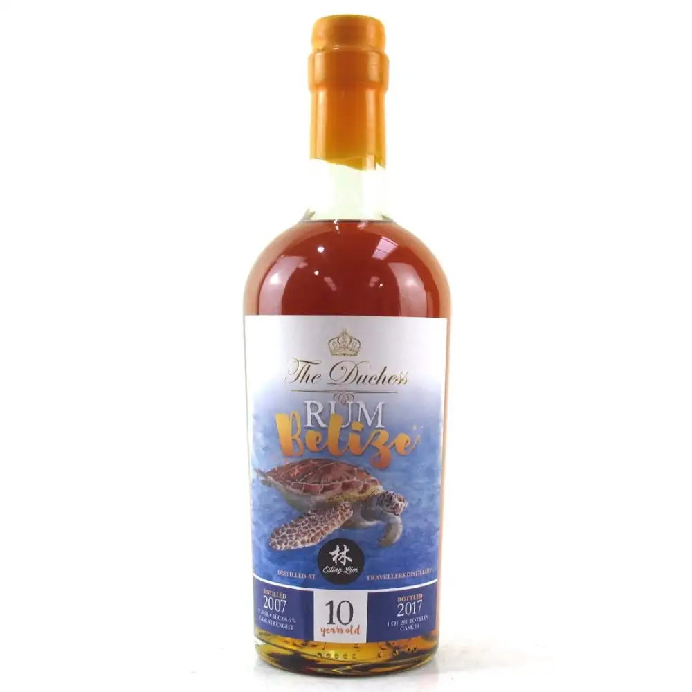 Image of the front of the bottle of the rum Belize