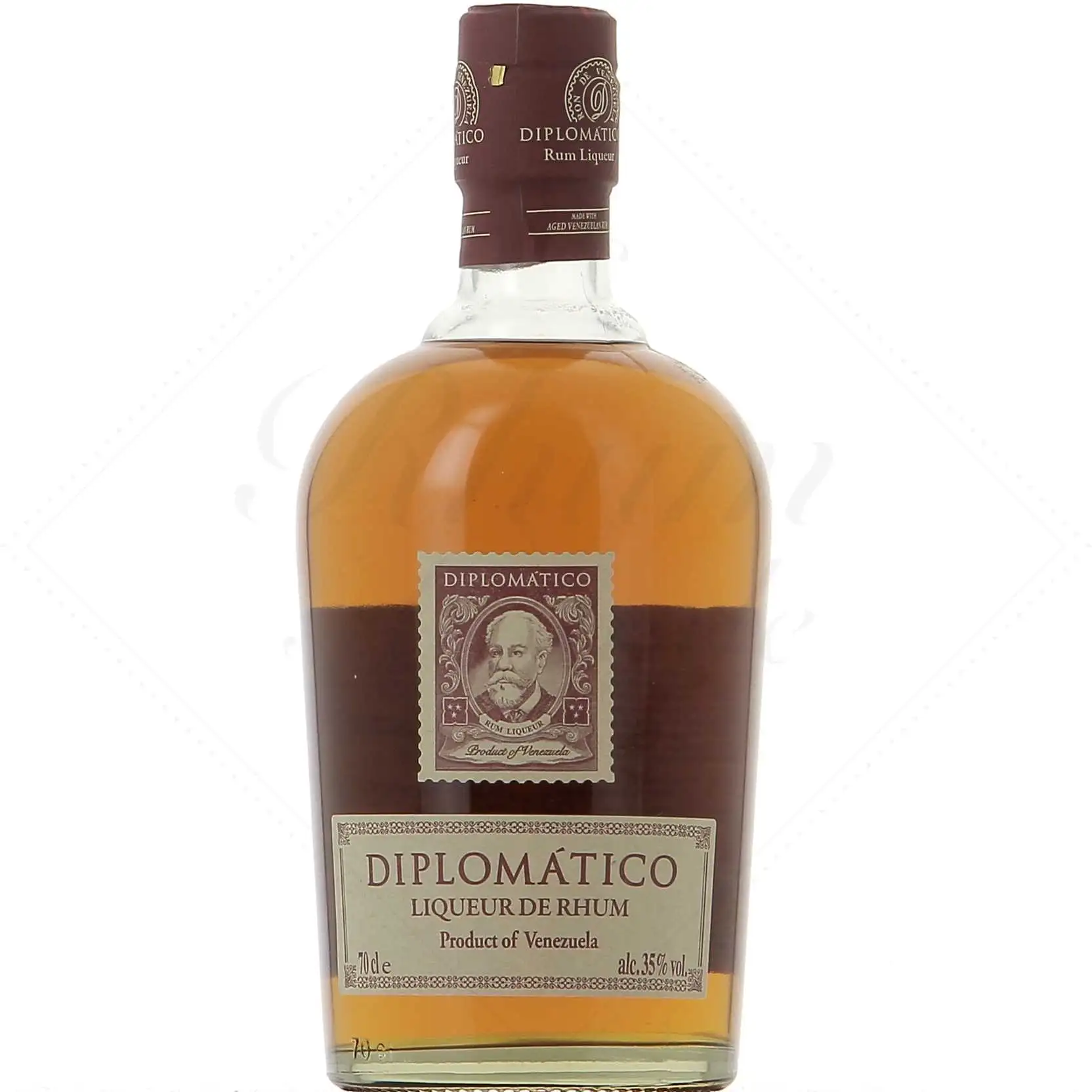 Image of the front of the bottle of the rum Diplomático / Botucal Liqueur de Rhum
