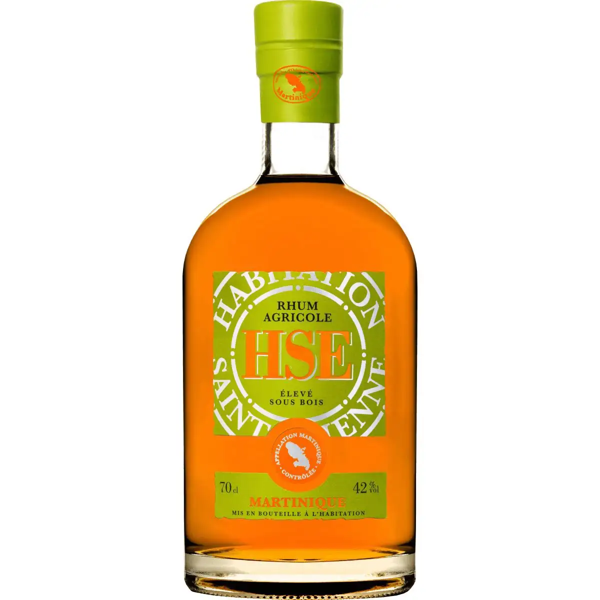 Image of the front of the bottle of the rum HSE Élevé Sous Bois