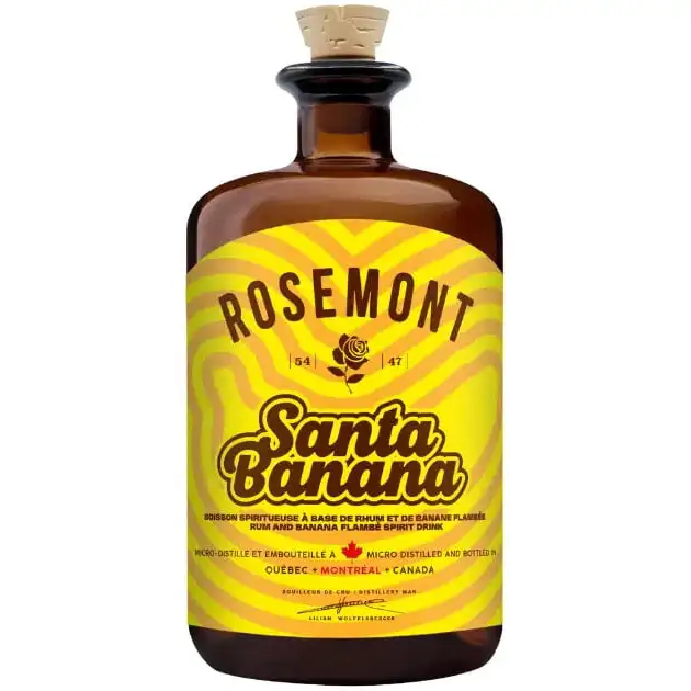 Bottle of Rosemont Santa Banana (Rhum à la banane flambée)