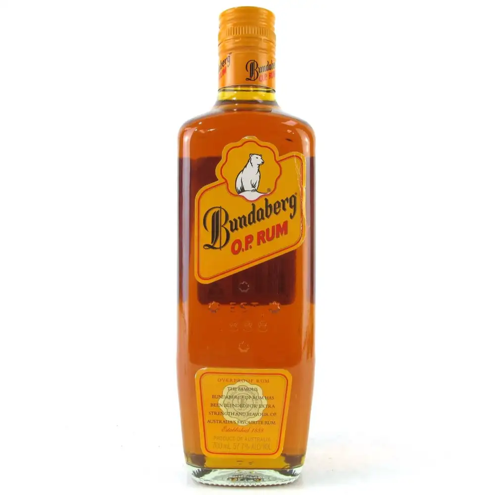 Image of the front of the bottle of the rum Overproof
