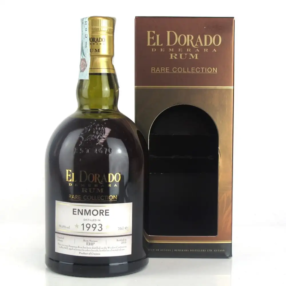 Image of the front of the bottle of the rum El Dorado Rare Collection EHP