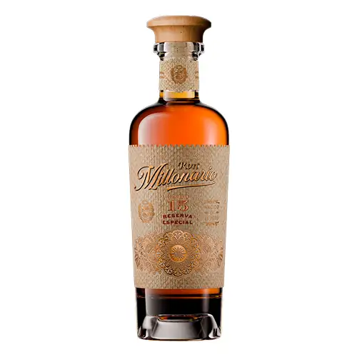 Image of the front of the bottle of the rumMillonario Número 15 Reserva Especial