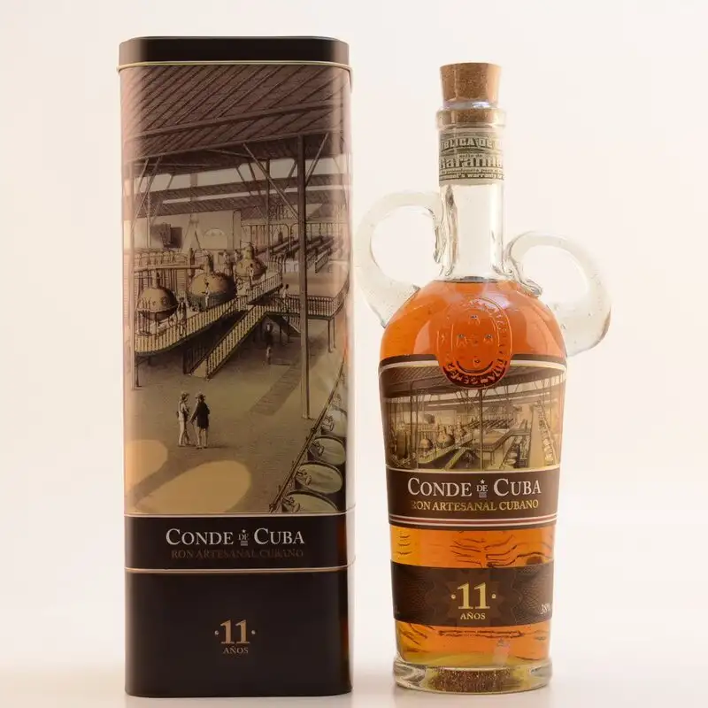 Image of the front of the bottle of the rum 11 Años