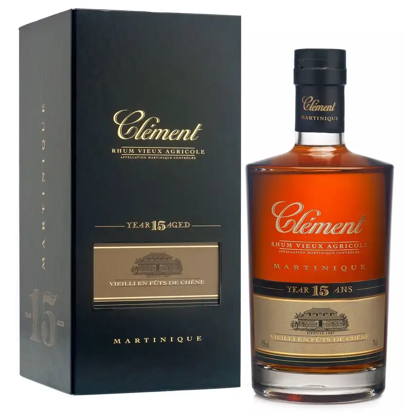 Image of the front of the bottle of the rum Clément Vieux 15 ans