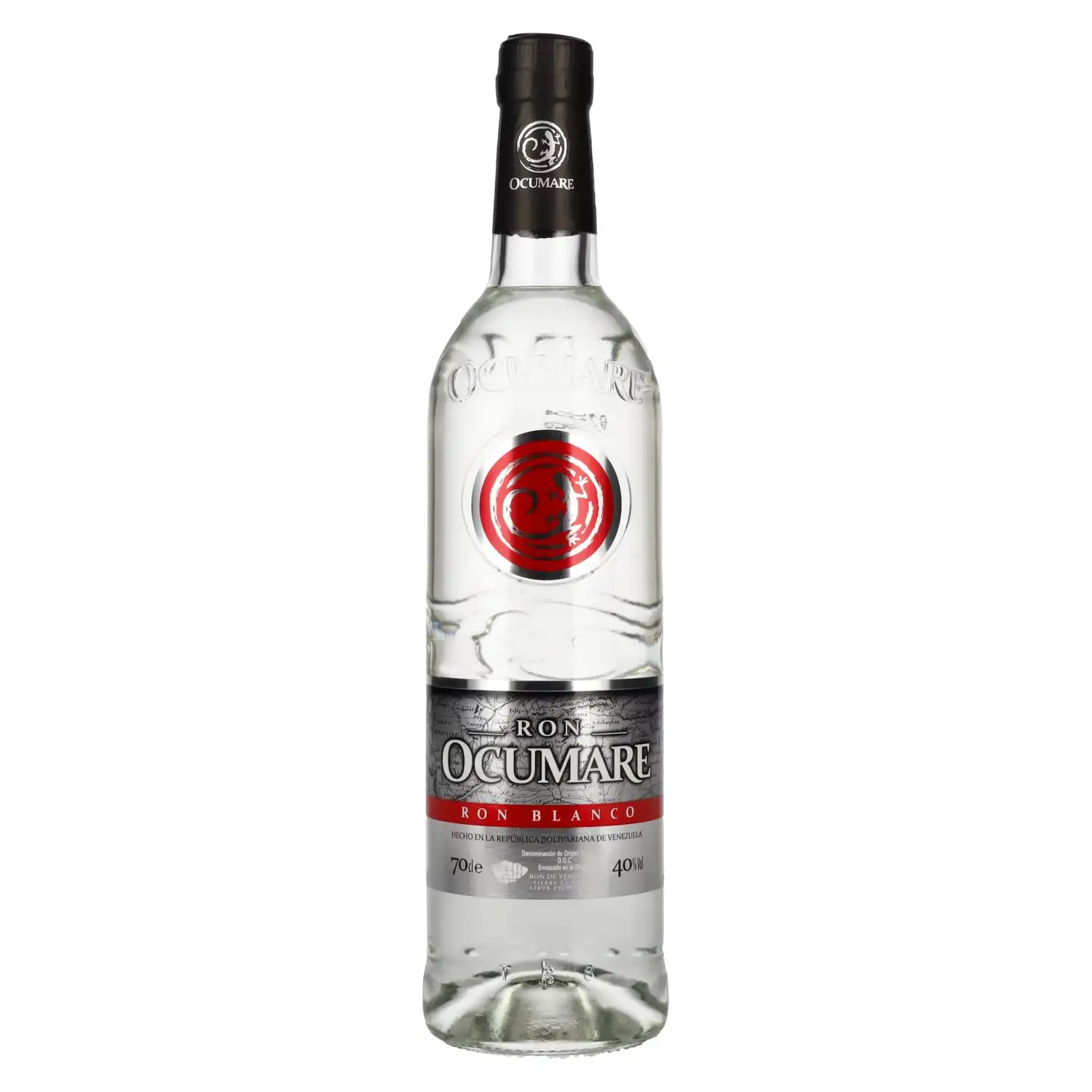 Image of the front of the bottle of the rumRon Ocumare Blanco Rum