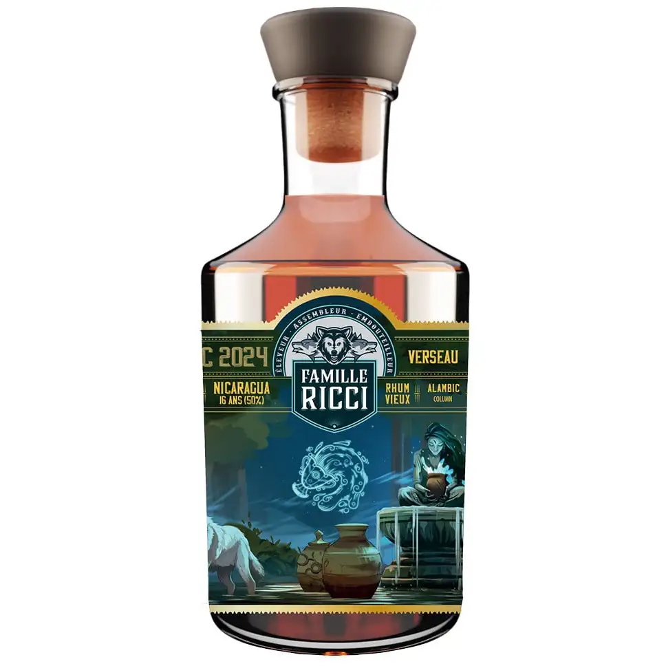 Image of the front of the bottle of the rumZodiac - Verseau Batch 2024