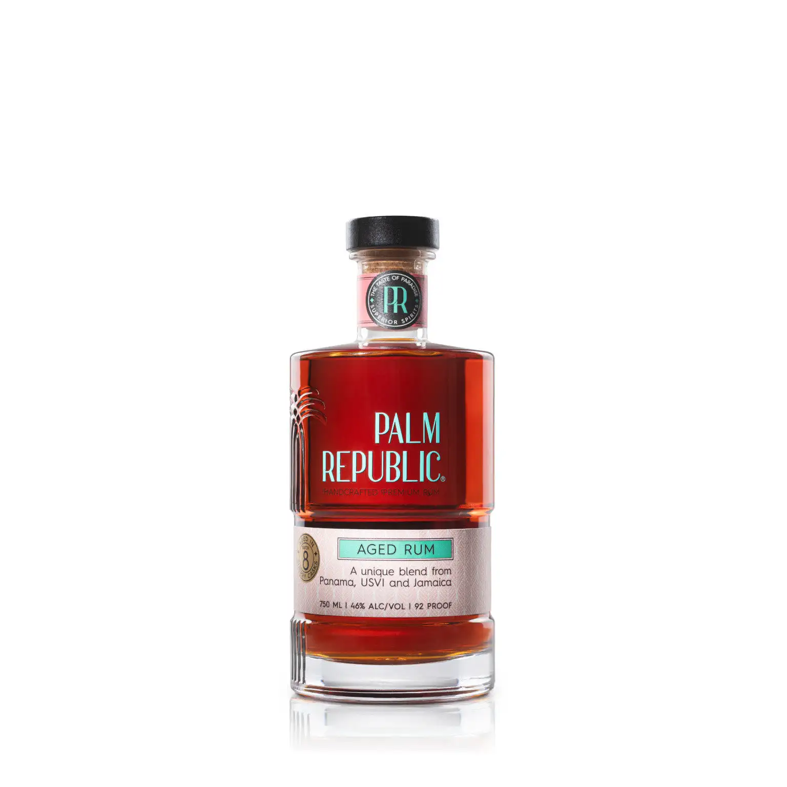 Bottle of Palm Republic Aged Rum