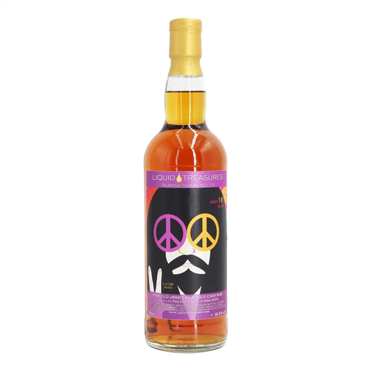 Image of the front of the bottle of the rumRum Session No. 13