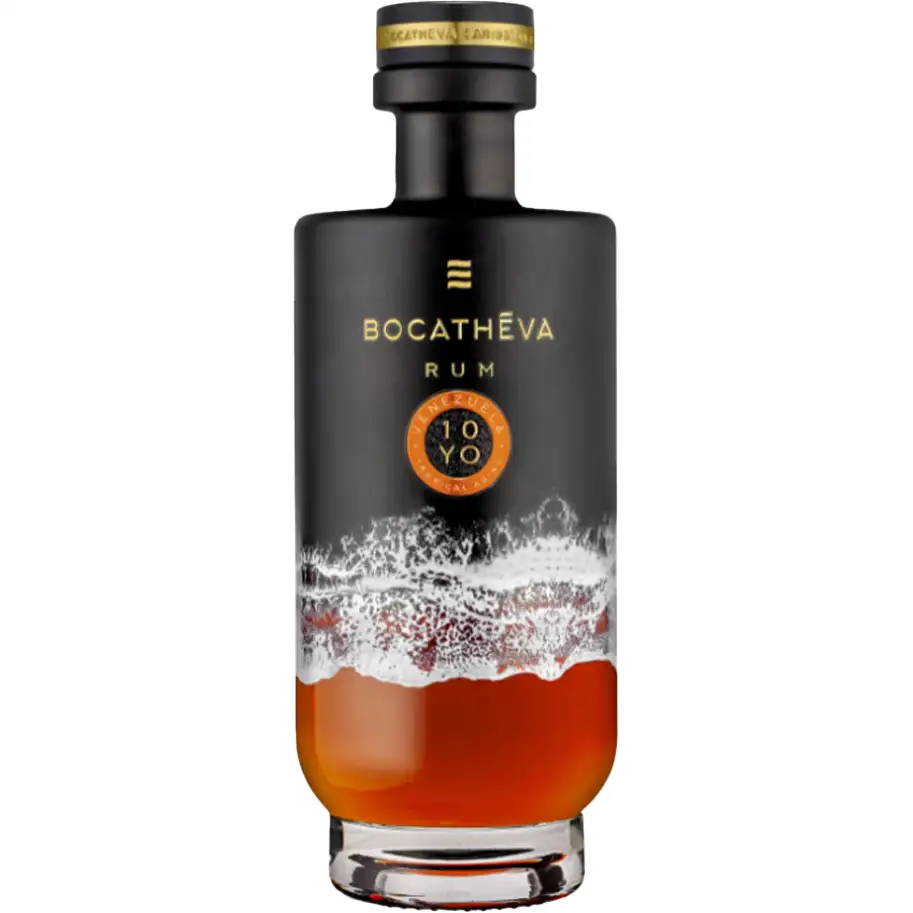 Image of the front of the bottle of the rumBocatheva Venezuela 10 YO Tropical Aging