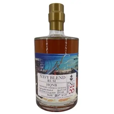 Image of the front of the bottle of the rumRumclub Private Selection Ed. 55 (Navy Blend Rum HQNB)