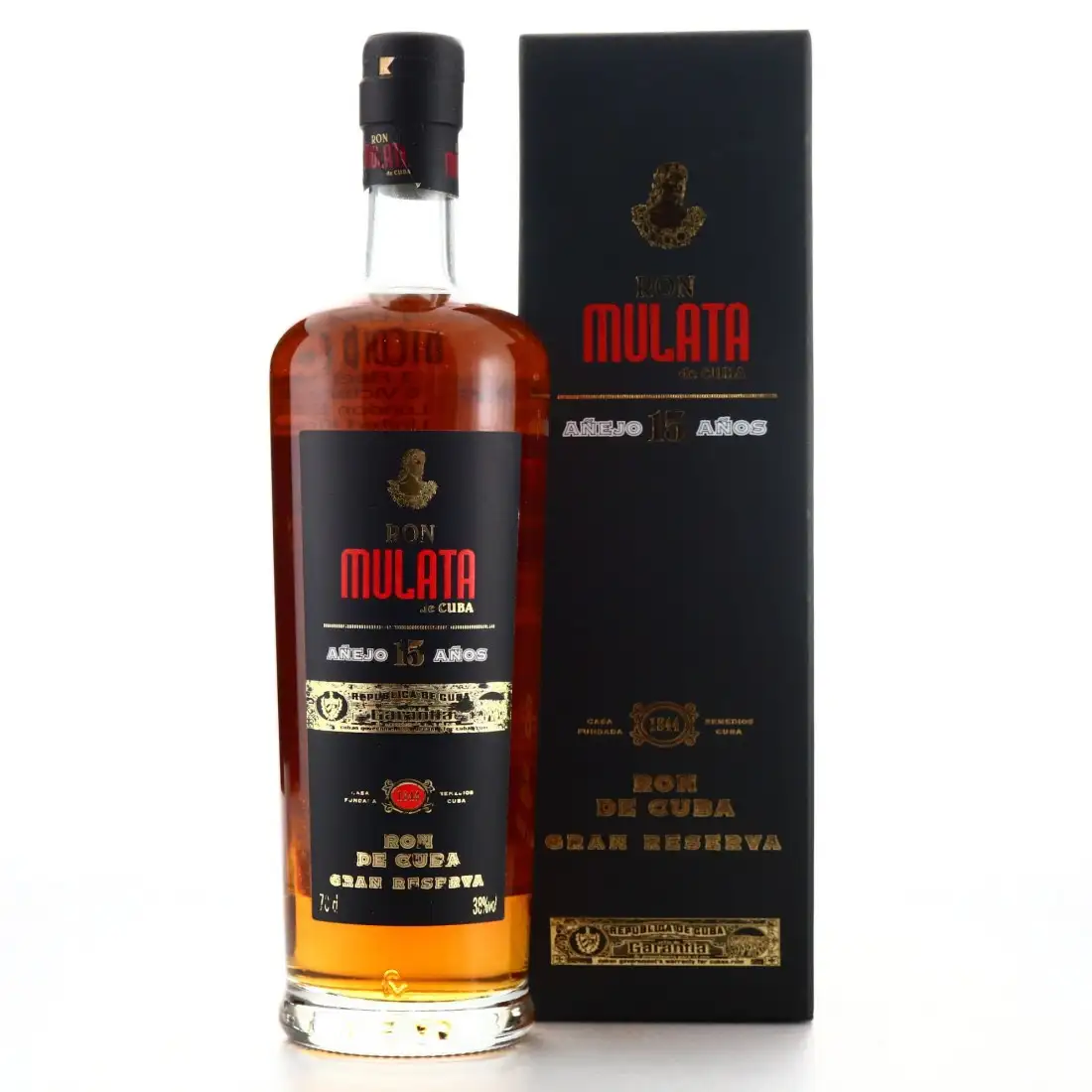 Image of the front of the bottle of the rumAñejo 15 Años