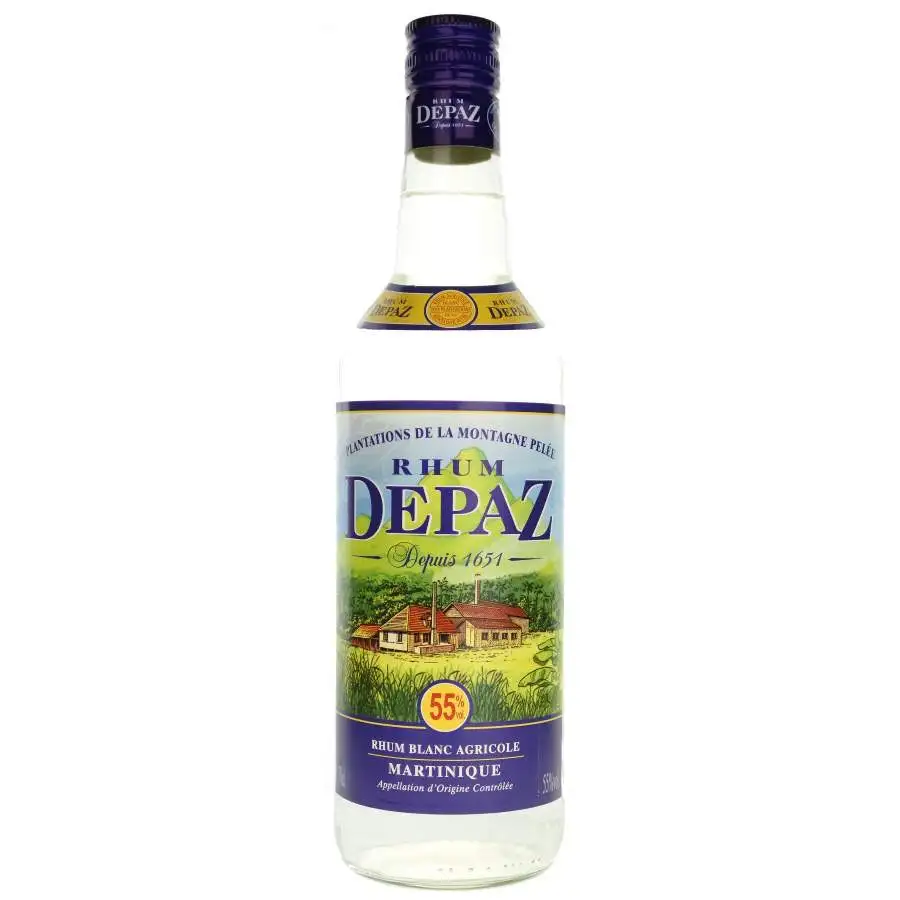 Image of the front of the bottle of the rum Blanc