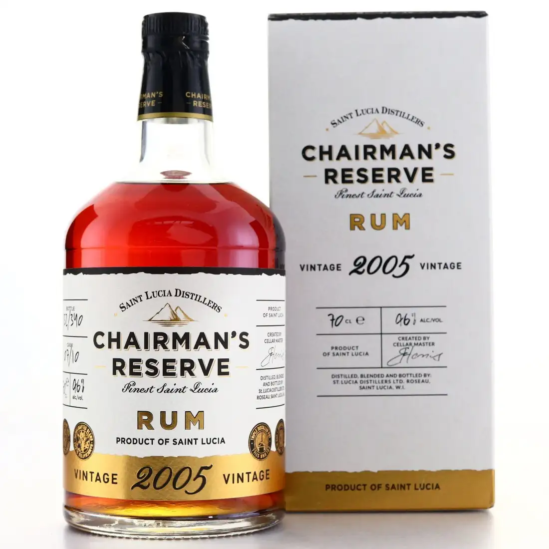 Image of the front of the bottle of the rum Chairman‘s Reserve Vintage