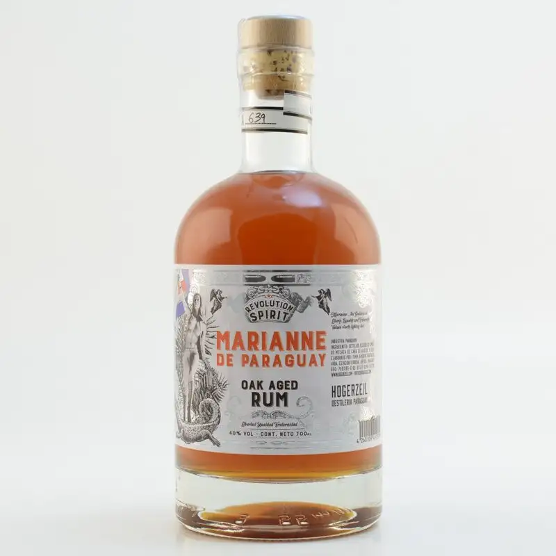 Image of the front of the bottle of the rum Marianne de Paraguay Oak Rum